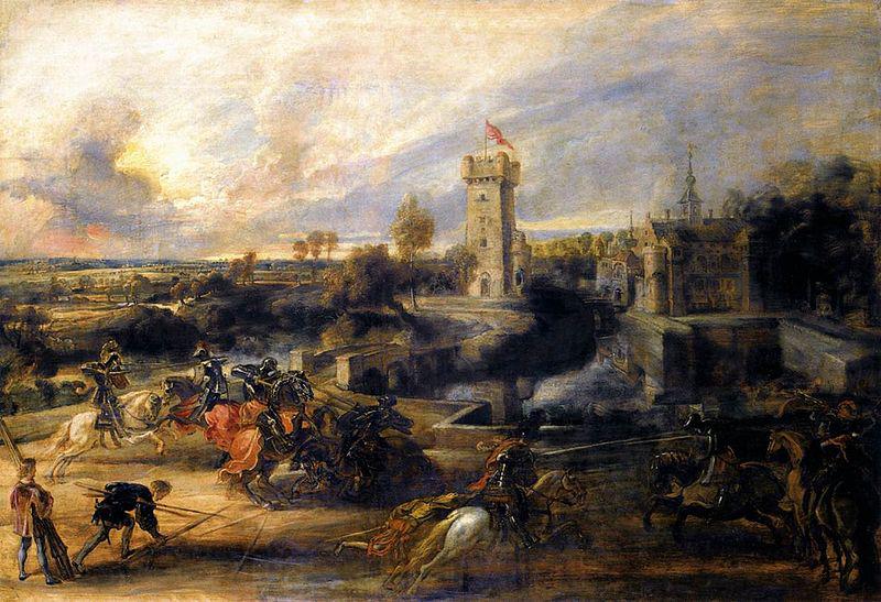 Peter Paul Rubens Tournament in front of Castle Steen Norge oil painting art